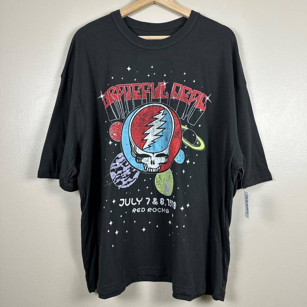 Old Navy Men's XL T-Shirt Black Grateful Dead Red Rocks 1978 Graphic Tee NEW